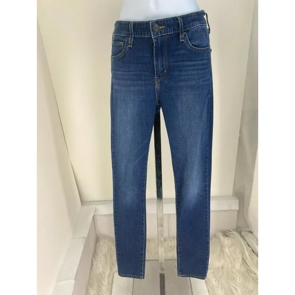 "LEVIS "MEDIUM WASH  SLIM FIT HIGH RISE SKINNY 721 JEANS  PANTS SZE: 26 - Picture 2 of 5